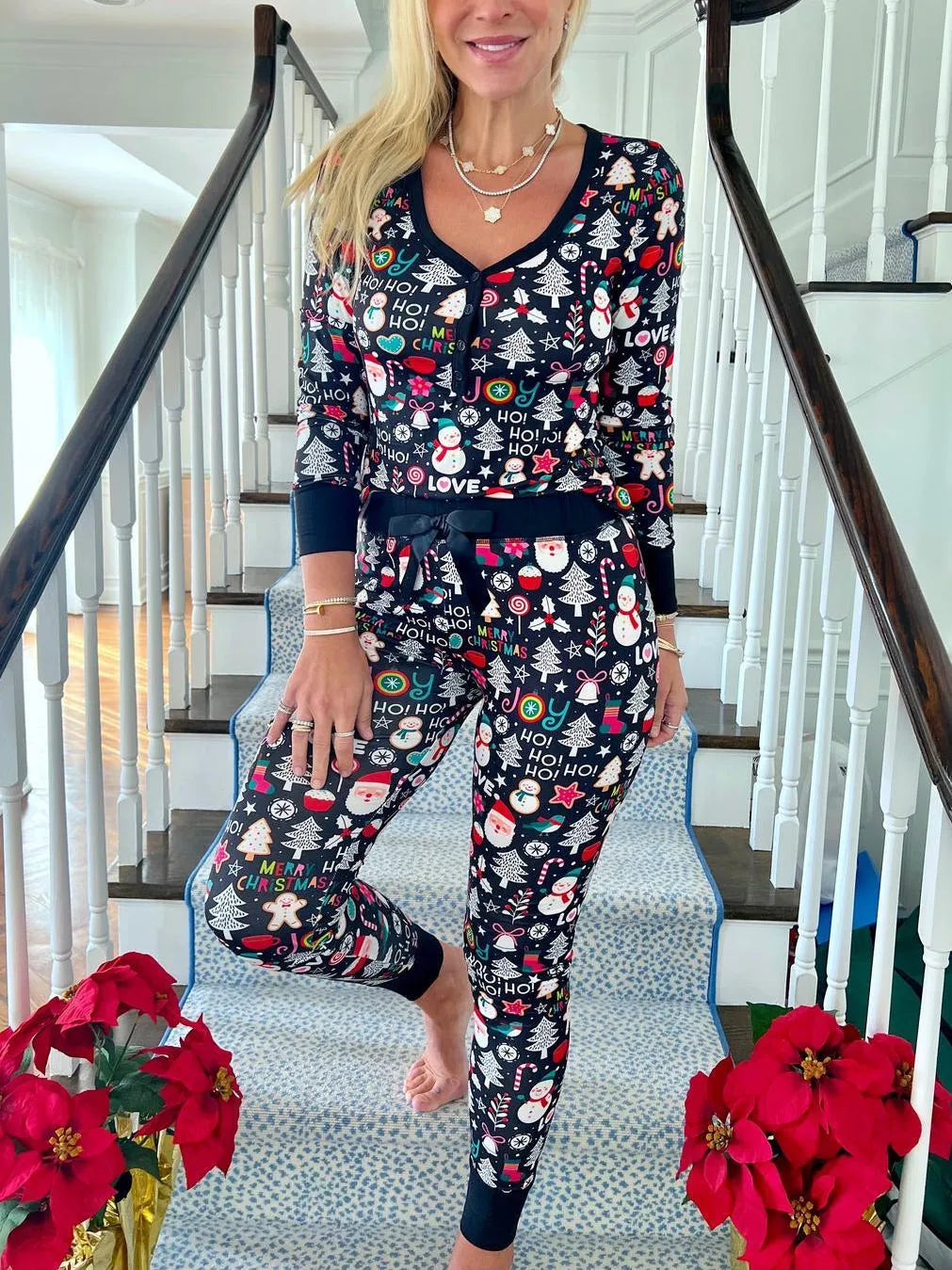 Holiday Cheer Pajama Set (Buy 2 Free Shipping)